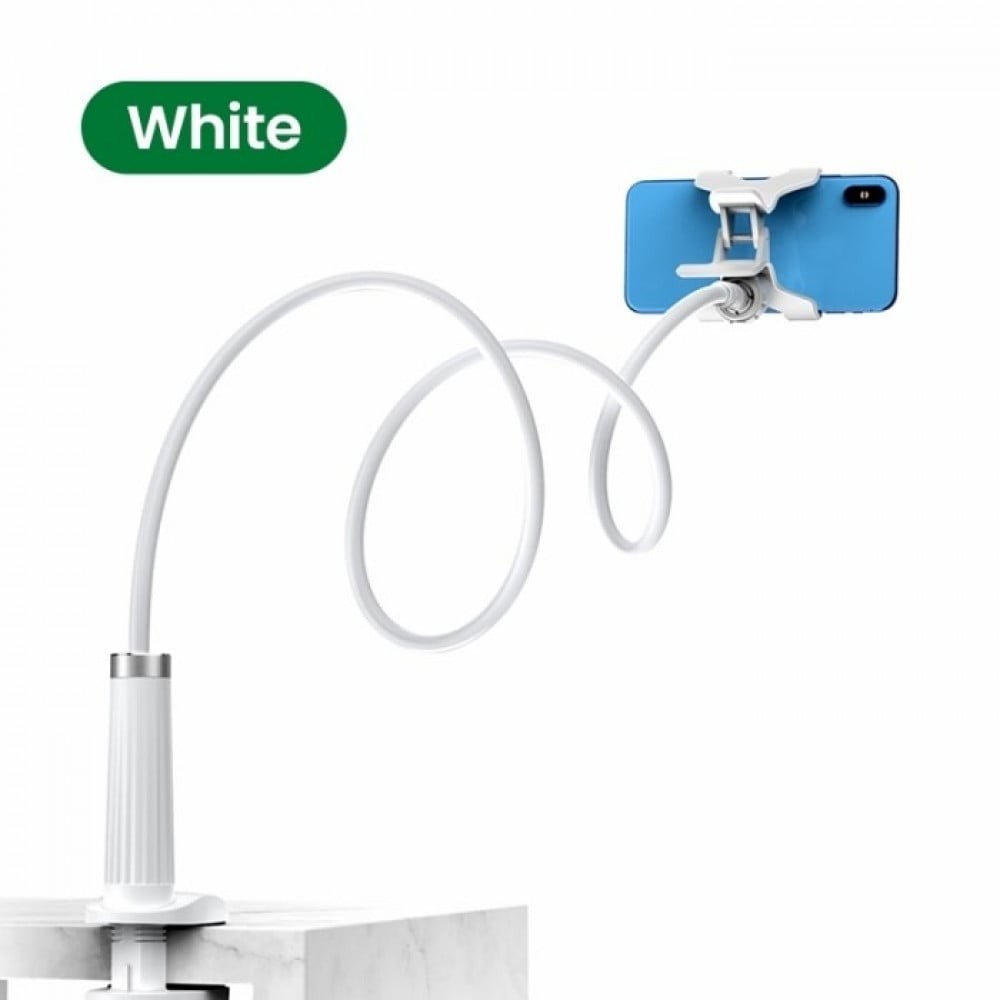 يوجرين - حامل جوال من يمكن استخدامه للقراءة او ممارسة الالعاب او مكالمات الفيديو وحتى عند الاستلقاء على السرير - ابيض