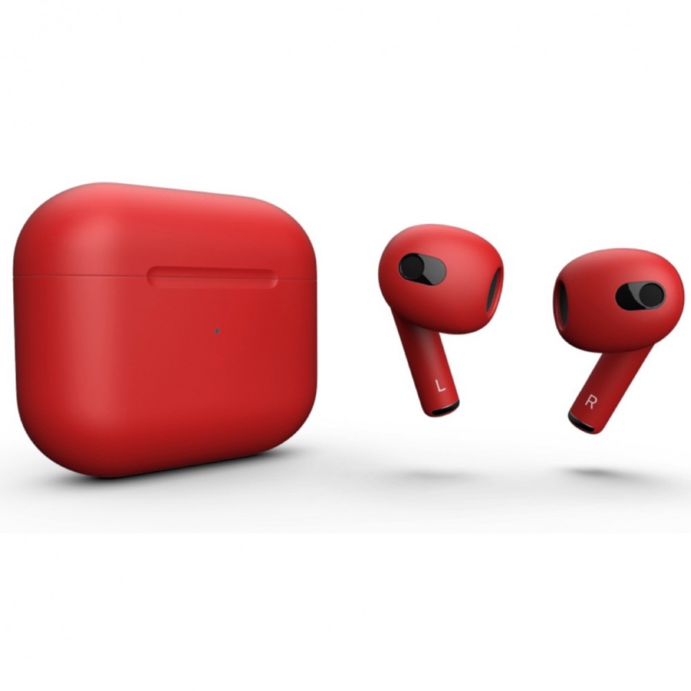 APPLE - آبل ايربودز الجيل الثالث جديد - لون احمر ناري مطفى