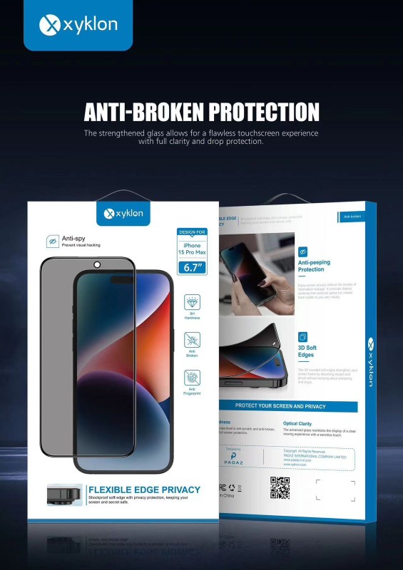 استكر حمايه الشاشه زجاج خصوصية ( لقافة) - ايفون 15 برو ماكس
