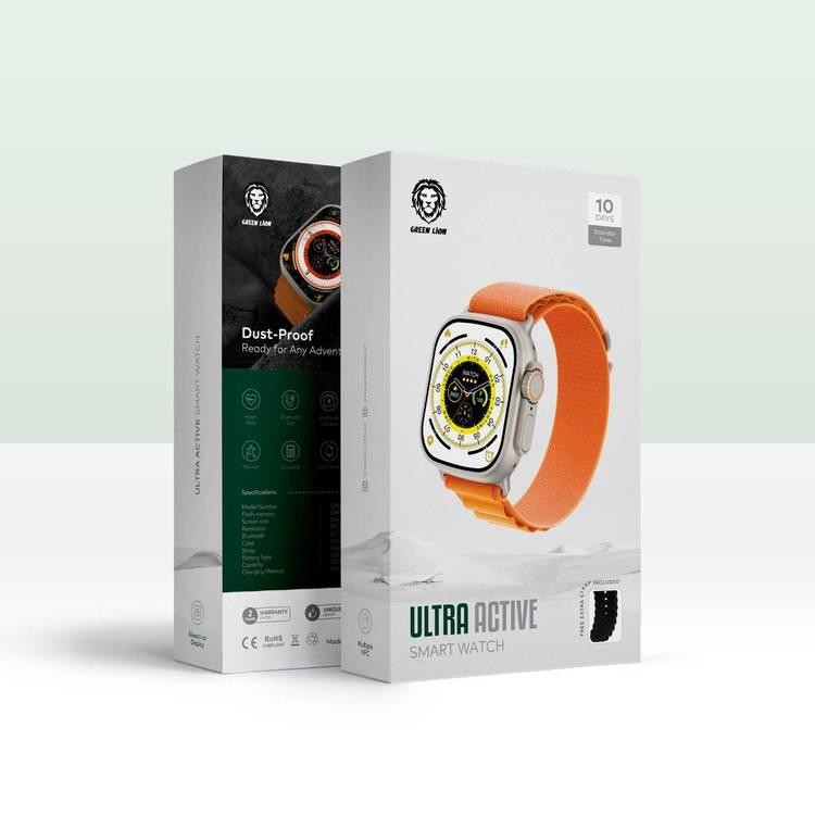 GREEN LION- ساعة Ultra Smart Watch مع 10 أيام في وضع الاستعداد, اطار